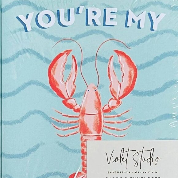 Violet Studio Notecards/Blank Cards Lobster & Shell Designs Pack of 4 - Picture 3 of 3